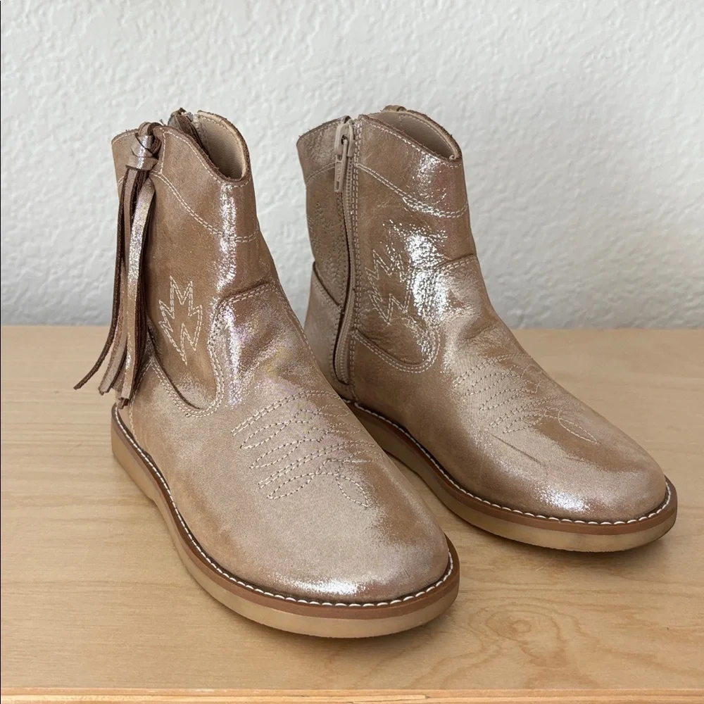 Elephantito Hannah Suede Leather Boot Metallic Blush